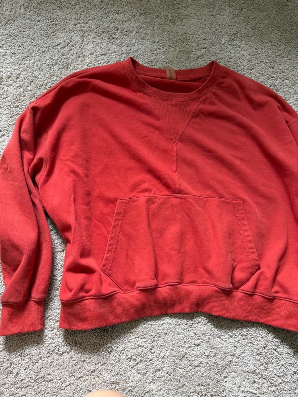 Classic Red Crewneck Pullover Sweatshirt